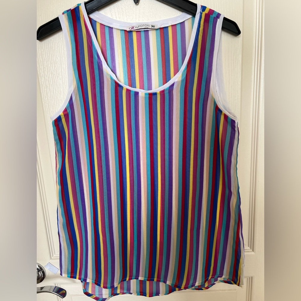 Striped Sheer Tank Top size Women's EU36